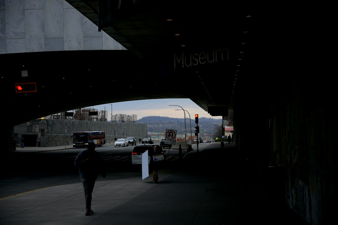 Street-level architectural scene in downtown Albany, New York